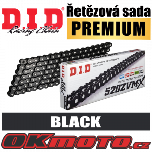 Řetězová sada D.I.D PREMIUM 520ZVMX BLACK X-ring - KTM Duke 390, 390ccm - 13-21