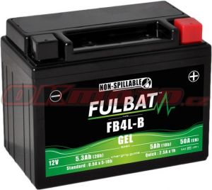 Motobaterie FULBAT FB4L-B GEL - Yamaha Slider, 50ccm - 03>04
