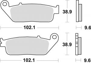 Přední brzdové destičky Braking 720CM55 - Honda NC 750 X DCT, 750ccm - 14-23 Braking (Itálie)