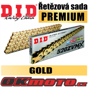 Řetězová sada D.I.D PREMIUM 520ZVMX GOLD X-ring - Honda NX 650 Dominator, 650ccm - 96>01 D.I.D (Japonsko)