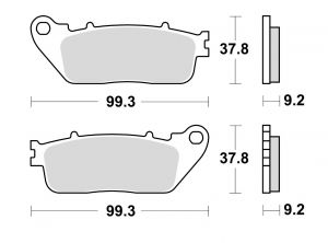 Zadní brzdové destičky Braking 942CM56 - Honda CB 1000 R ABS, 1000ccm - 08-16 Braking (Itálie)