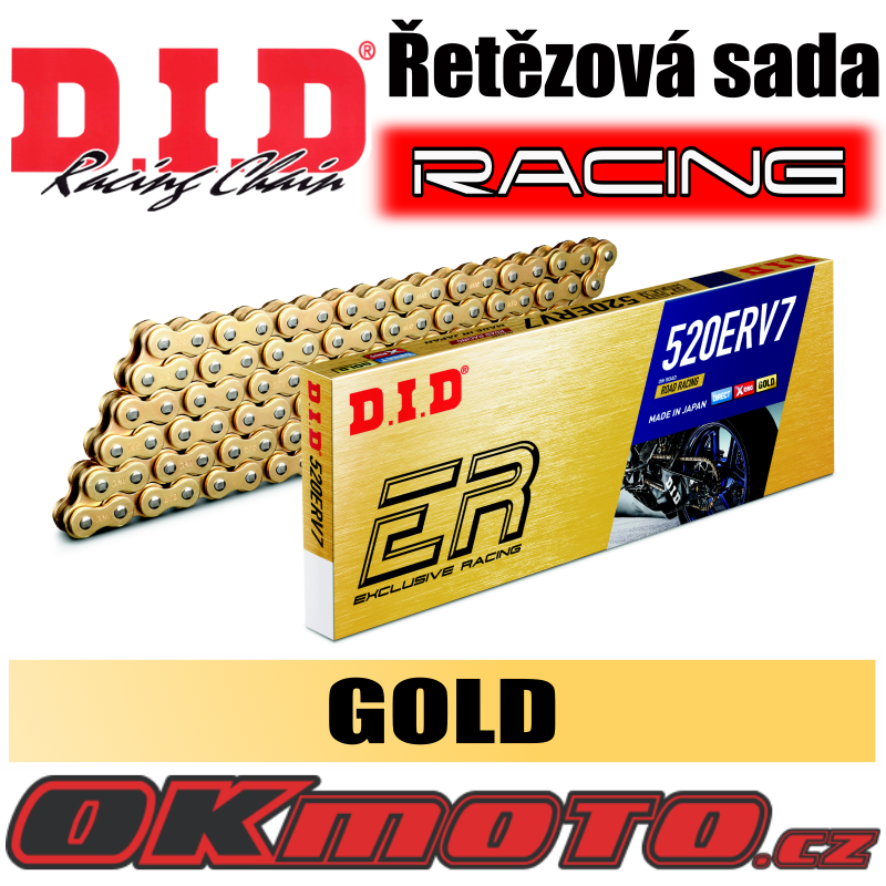 Řetězová sada D.I.D RACING - 520ERV7 GOLD X-ring - Ducati Panigale 1199, 1199ccm - 12-15 D.I.D (Japonsko)