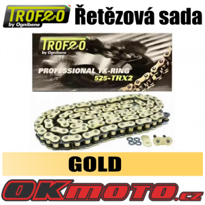 Řetězová sada TROFEO 525TRX2 GOLD TX-ring - Benelli Leoncino 500, 500ccm - 17-20 OGNIBENE (Itálie)