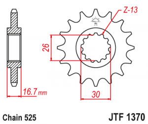 Řetězové kolečko JT Sprockets JTF 1370-16RB