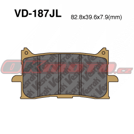 Přední brzdové destičky Vesrah VD-187JL - Honda CB 125 R Neo Sports Café, 125ccm - 18-20