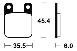 Zadní brzdové destičky SBS 105HF - Aprilia RS 50ccm - 06>