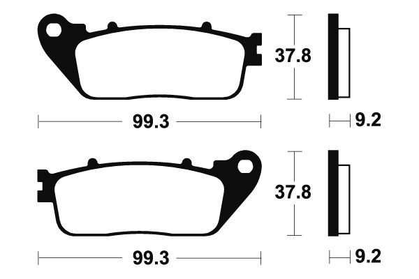 Zadní brzdové destičky SBS 862HF - Honda CB 1000 R, 1000ccm - 08-16