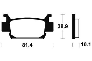 Zadní brzdové destičky SBS 829SI - Honda TRX 700 XX, 700ccm - 08-11