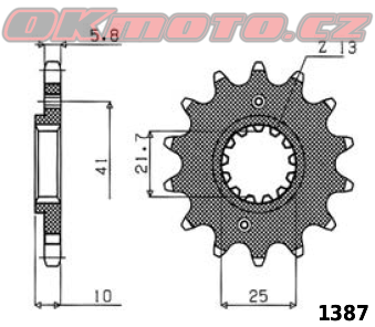Kalené řetězové kolečko SUNSTAR - Honda XR 650 L, 650ccm - 93>12 SUNSTAR (Japonsko)