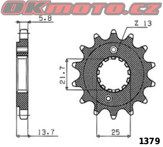 Kalené řetězové kolečko SUNSTAR - Honda XR 650 R, 650ccm - 00>06 SUNSTAR (Japonsko)