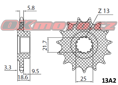 Kalené řetězové kolečko SUNSTAR - Kawasaki Z750 /Z750 ABS, 750ccm - 04>12 SUNSTAR (Japonsko)