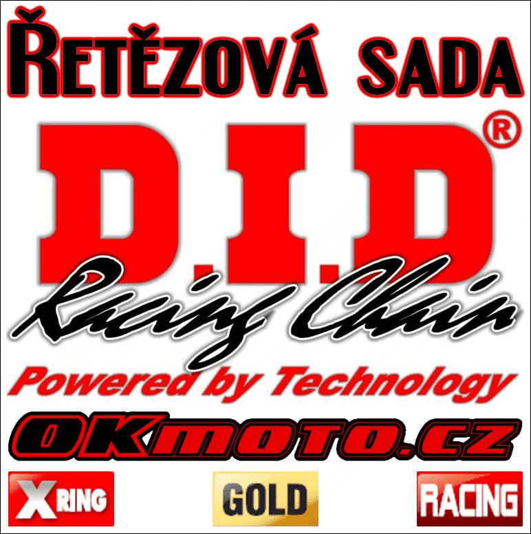 Řetězová sada D.I.D 520ERVT GOLD X-ring - Kawasaki KX 500, 500ccm - 87>04 D.I.D (Japonsko)