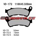 Přední brzdové destičky Vesrah VD-172 - Honda CB 1000 R ABS, 1000ccm - 08-16