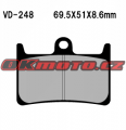 Přední brzdové destičky Vesrah VD-248 - Yamaha MT-09 Sport Tracker, 850ccm - 14-16
