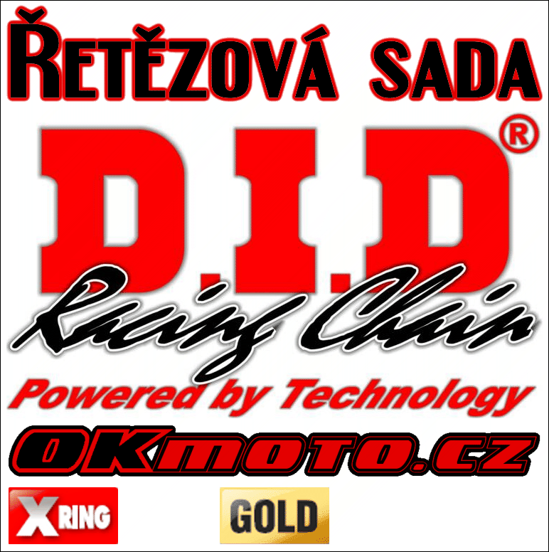 Řetězová sada D.I.D 525VX3 GOLD X-ring - Benelli Leoncino 500 Trail, 500ccm - 18-22 D.I.D (Japonsko)